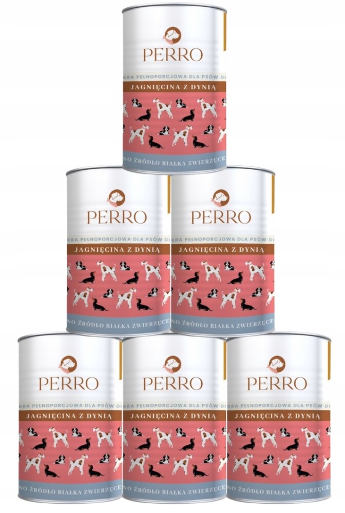 Set Perro Jehněčí s dýní 6x410g monoproteinová pro dospělé psy