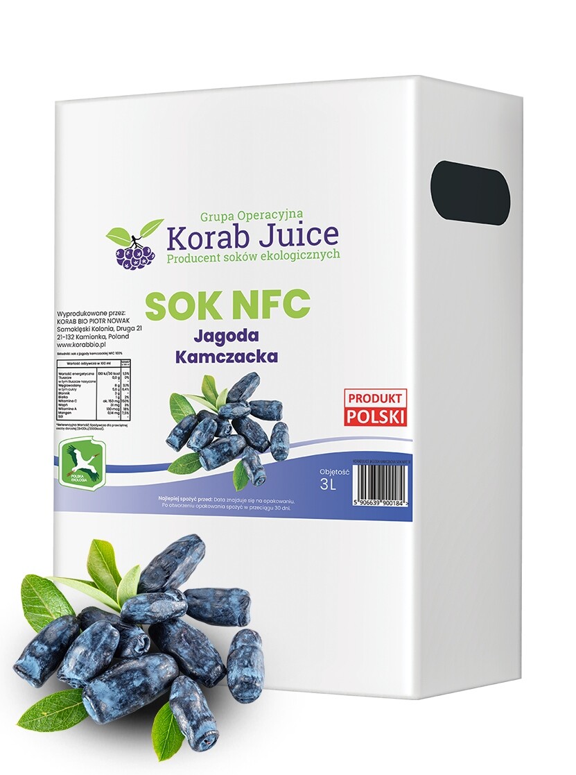 Šťáva Z Kamčatských Bobulí Lisovaná Korab Juice 100% Nfc 3 L