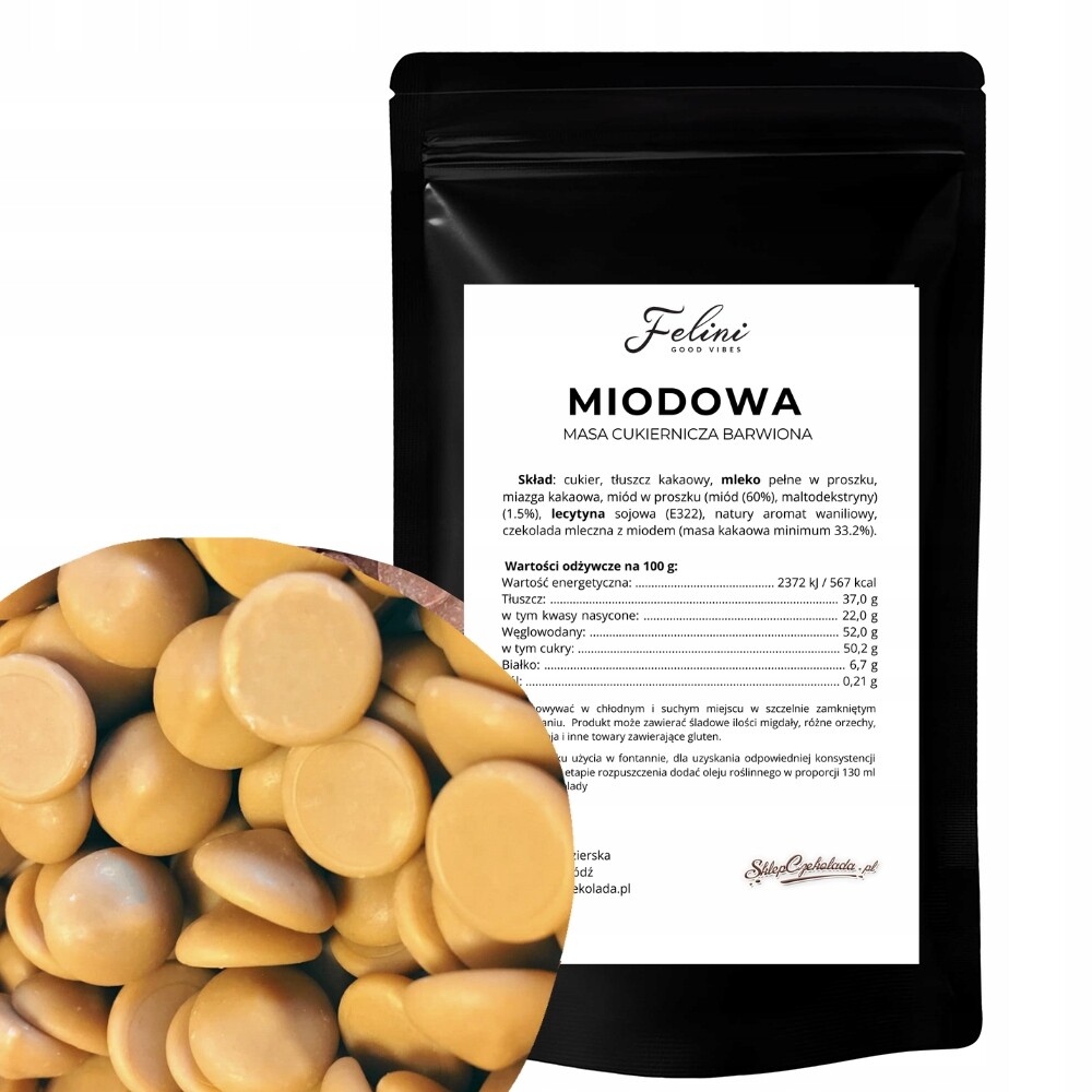 Felini čokoláda medová 33,2% 500 g