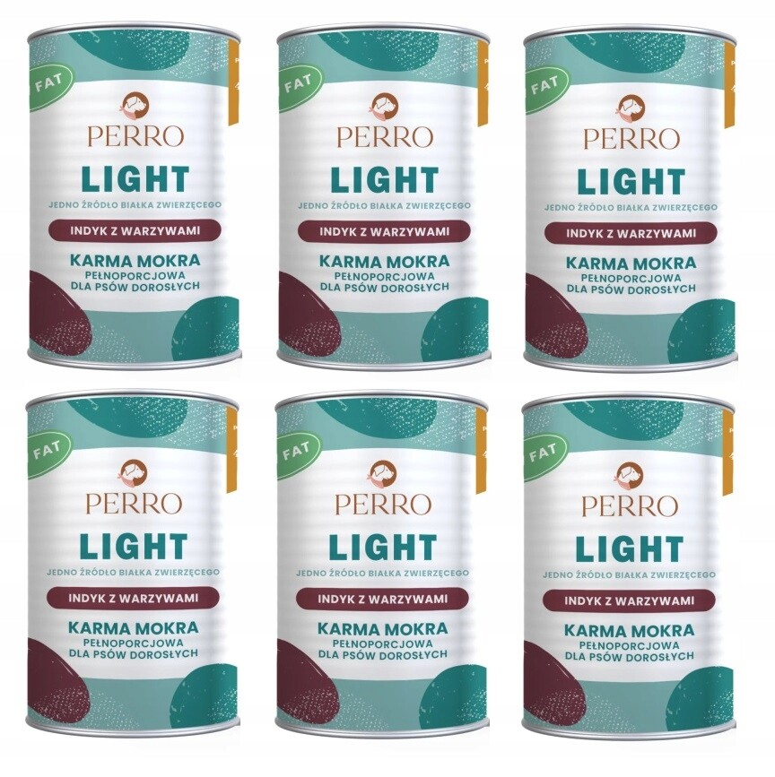 Set Perro Light Krůta se zeleninou 6x400g krmivo krmivo pro psy