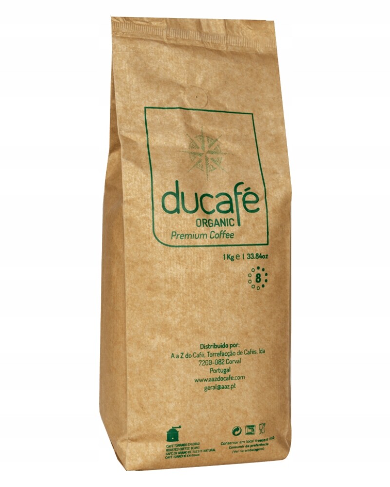 Káva zrnková Ducafe Organic Premium Arabica 1 kg videokniha Bonus