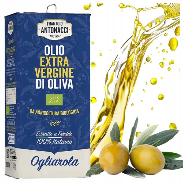 Extra Panenský Bio Olivový Olej 5 L Ogliarola Bio Italská Sklizeň 2024
