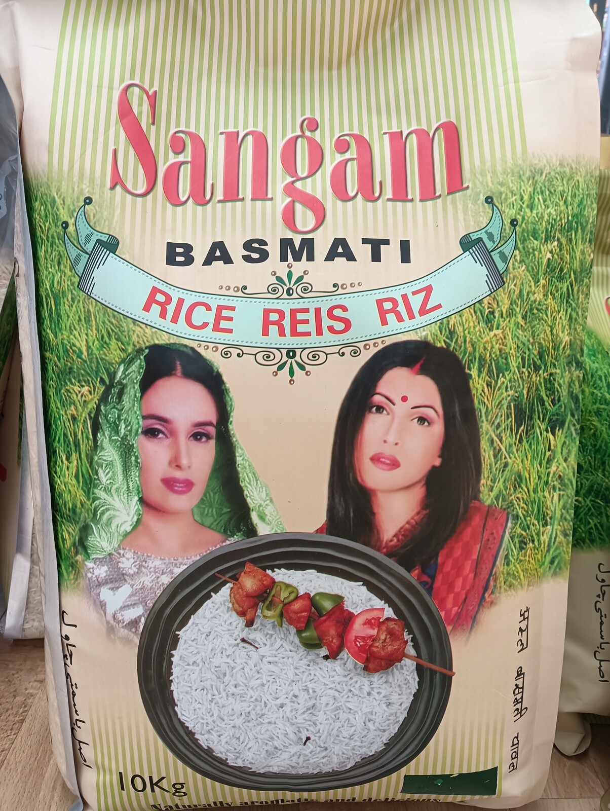 10 kg Sangam Basmati Rice Přirozeně aromatická lahodná Nejlepší Kvalita