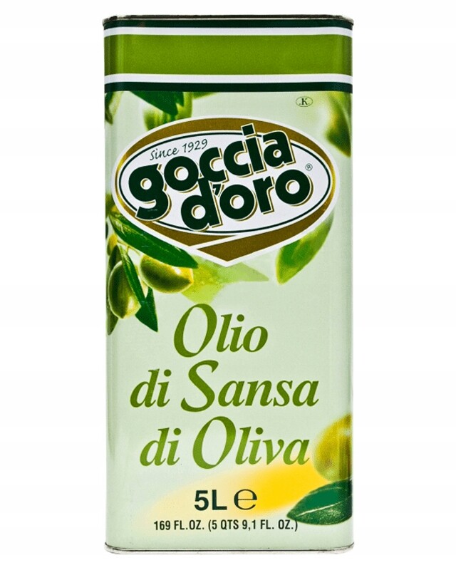 Goccia d'oro Olivový olej z pokrutin 5l z pokrutin plechovka termín 2026