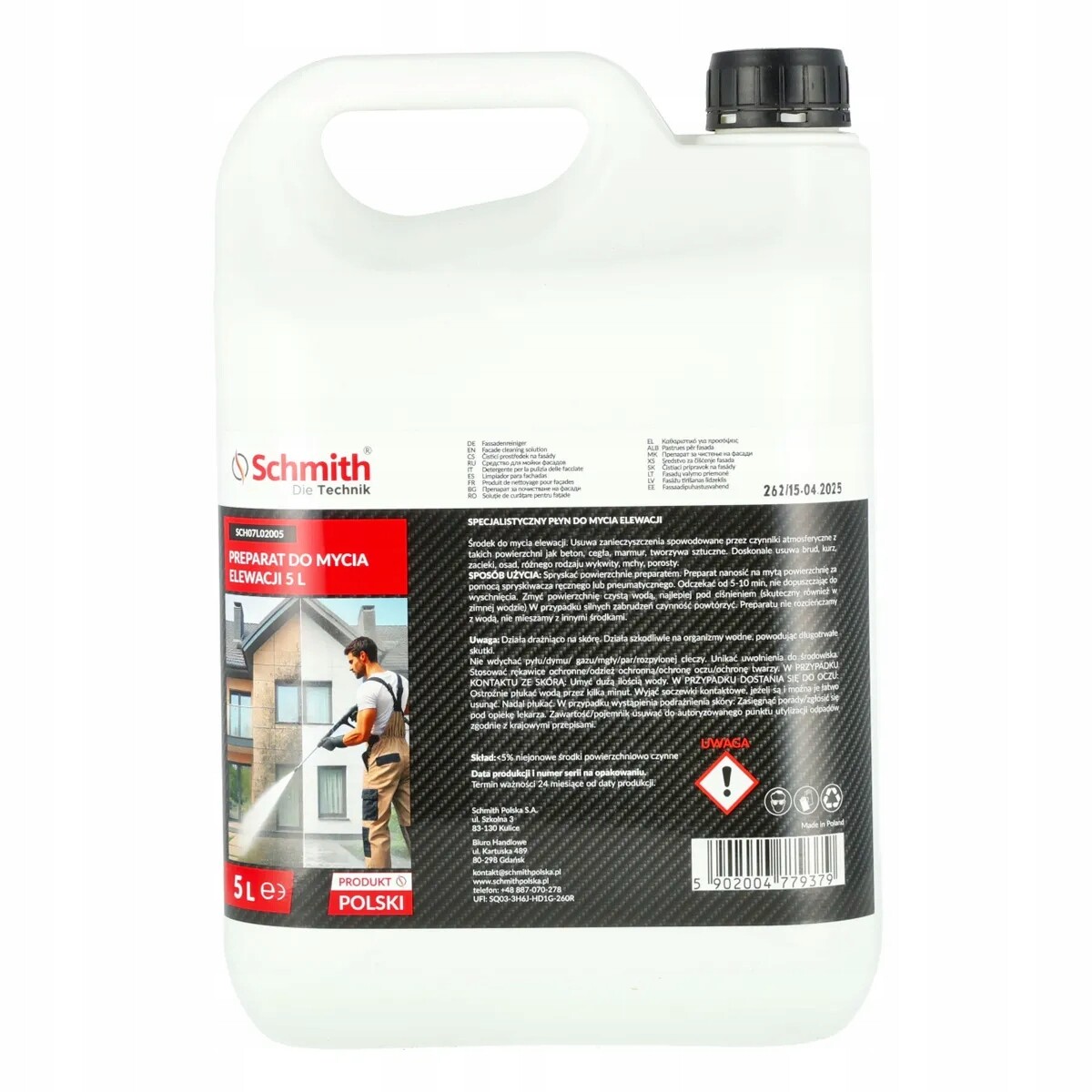 Přípravek na mytí fasády a omítky fasád 5L Schmith
