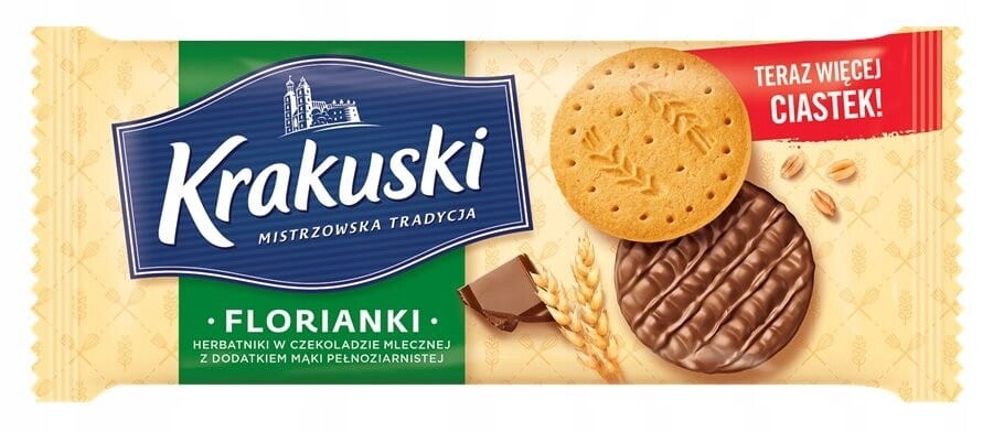 Sušenky Krakuski Florianki Sušenky v čokoládě 169 g