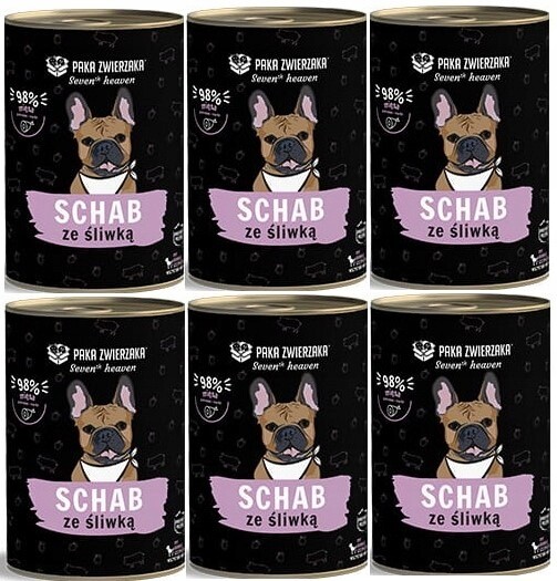 Pz Seventh Haven Krmivo mokré pro psy sada Schab se švestkou 6x400g