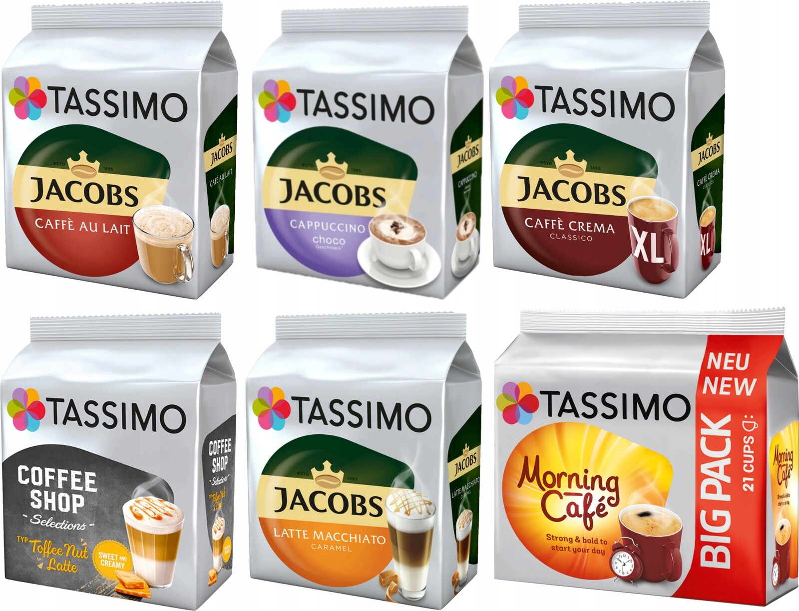 Kapsle káva Tassimo Jacobs mix chutí 77 kusů Morning