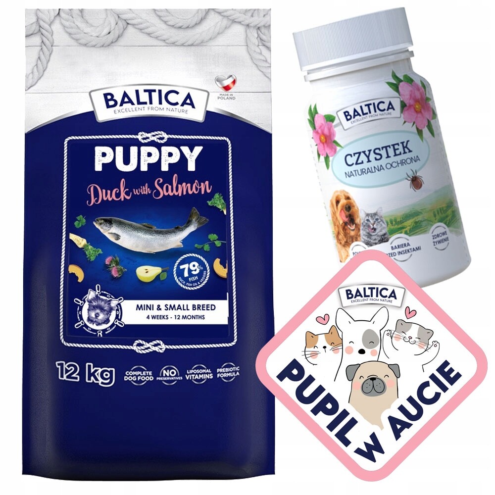 Baltica Puppy Duck & Salmon Pro Štěňata Losos A Kachna 12KG Small Xs/s