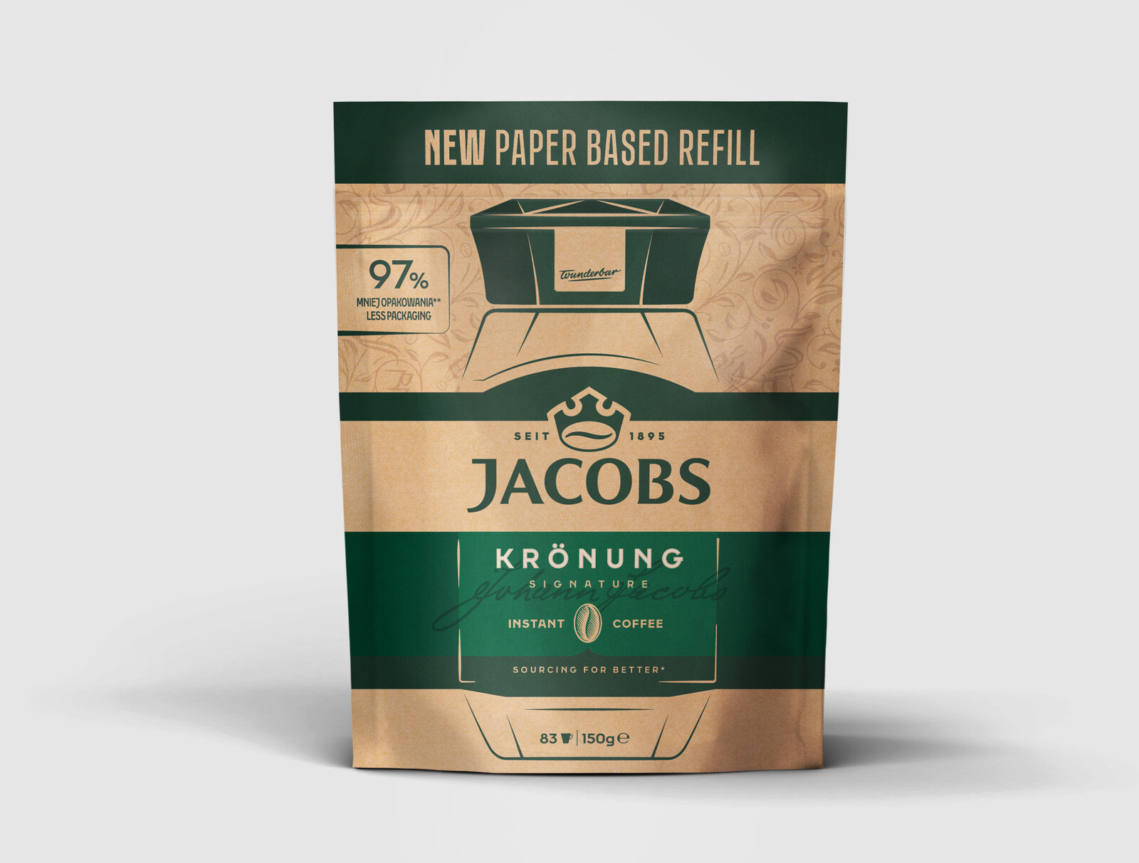 2x Kawa rozpuszczalna Jacobs Kronung Refill 150g