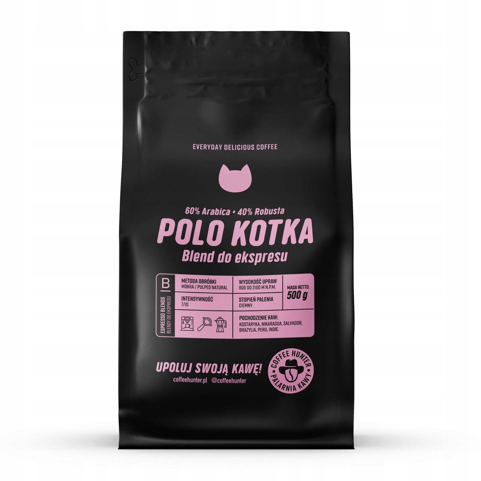 Coffee Hunter Polo Kočka káva 500 g