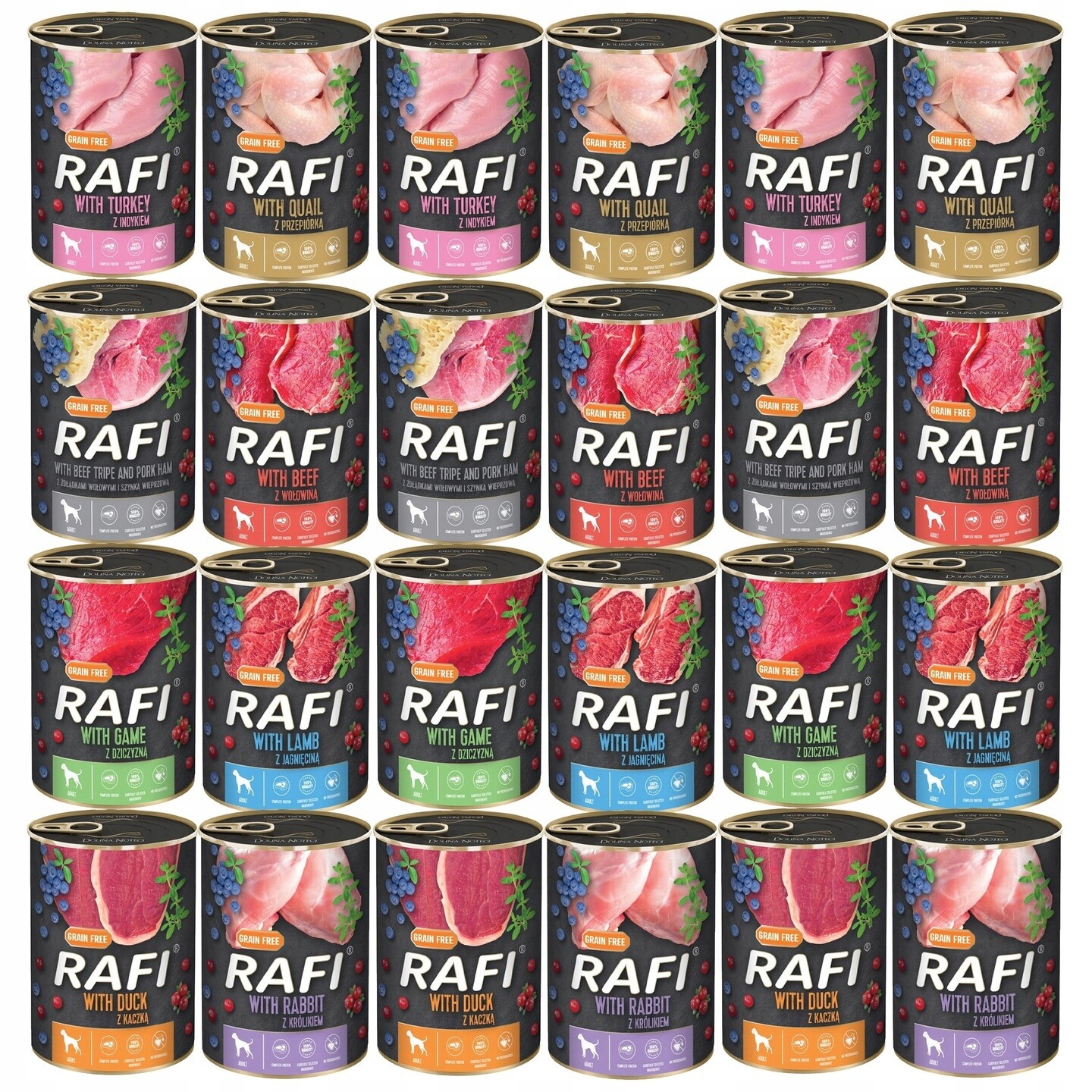 Dolina Noteci Rafi krmivo pro psa mix chutí 24 x 400