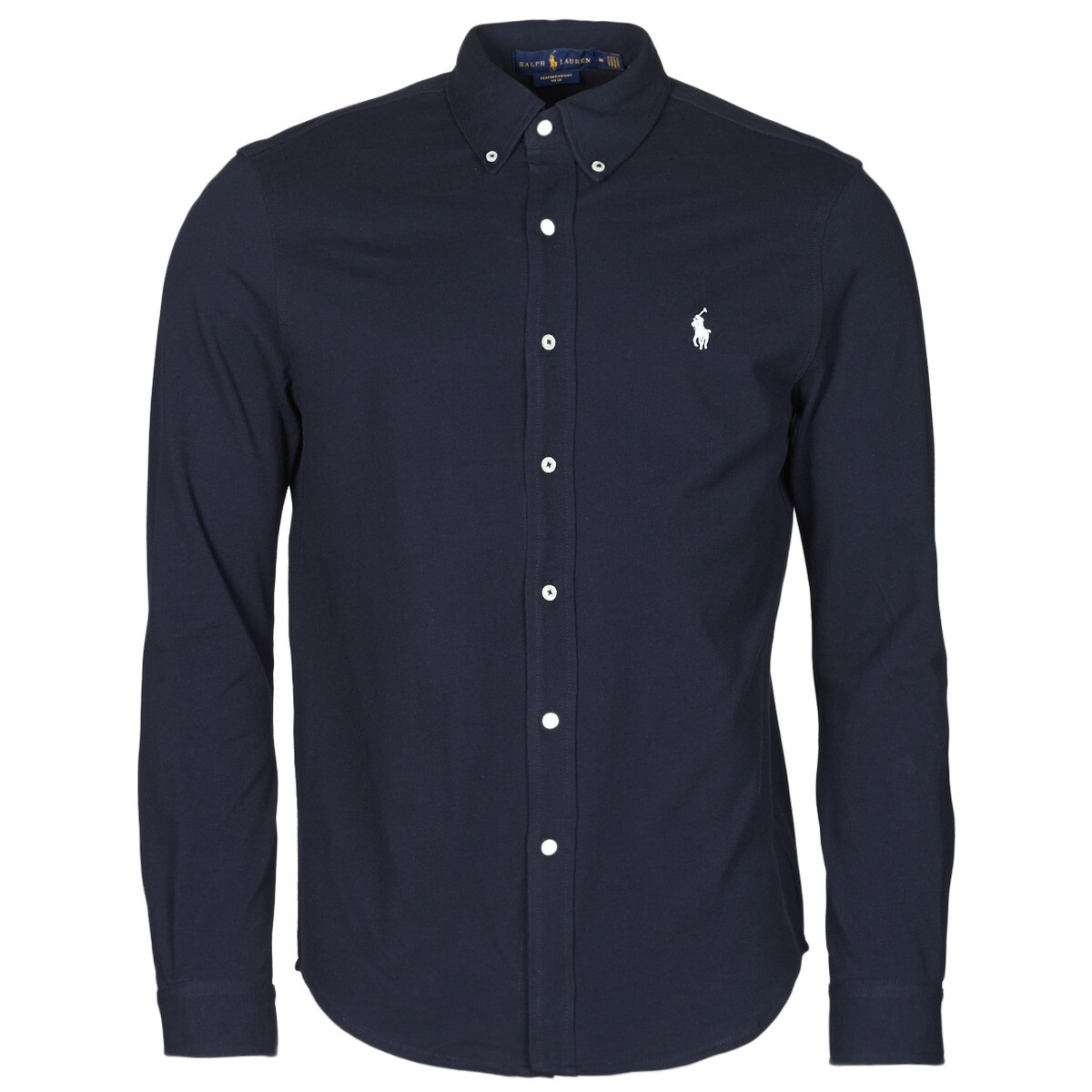 Polo Ralph Lauren  CHEMISE AJUSTEE COL BOUTONNE EN POLO FEATHERWEIGHT LOGO PONY PLA  Modrá