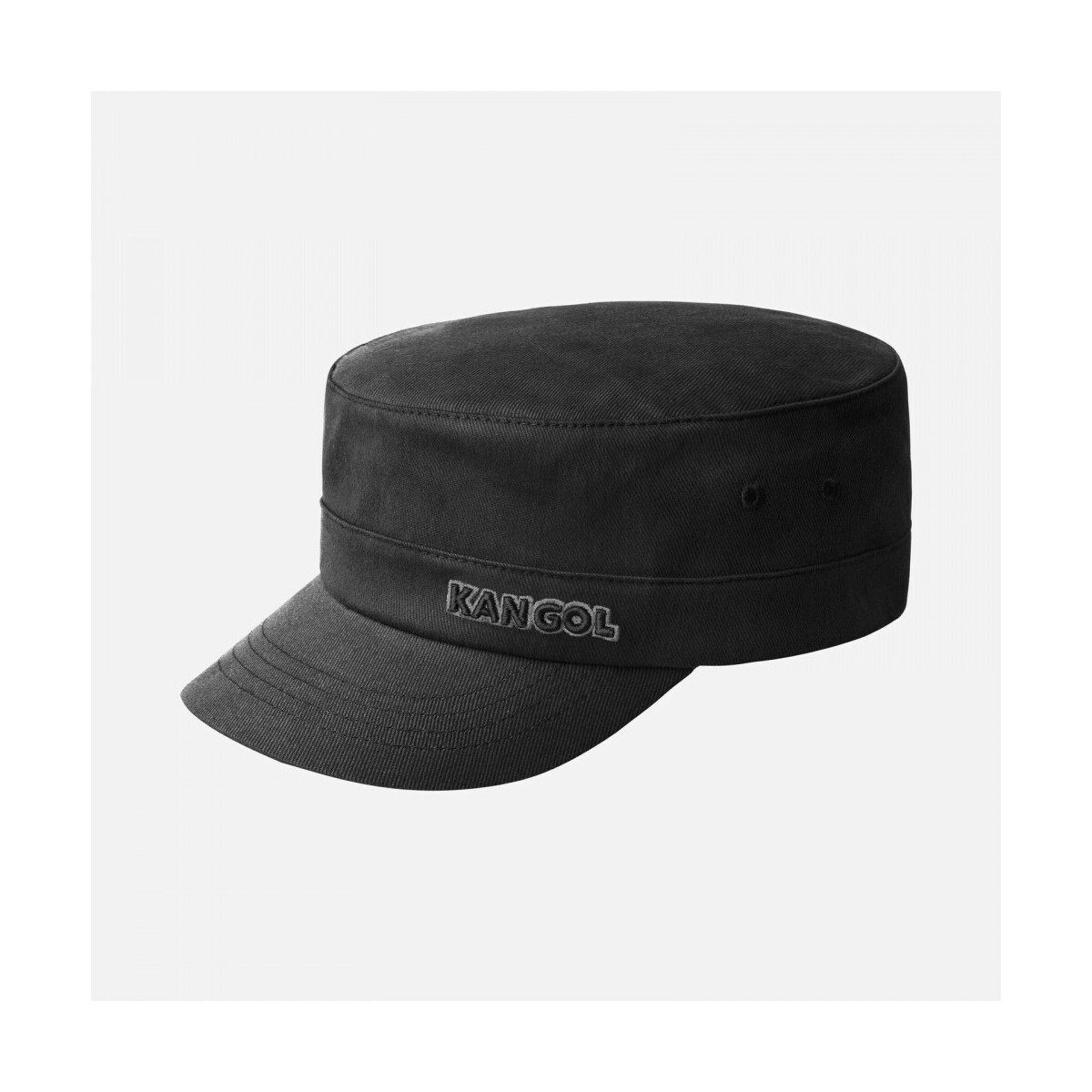 Kangol  Cotton twill army cap  Černá