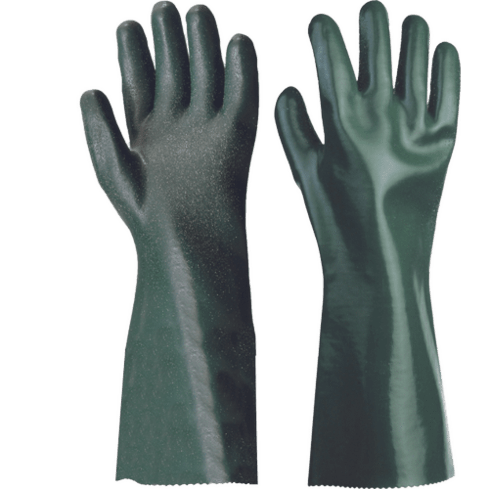 DG UNIVERSAL zdrsněné PVC nitril Rukavice zelená 40cm 9
