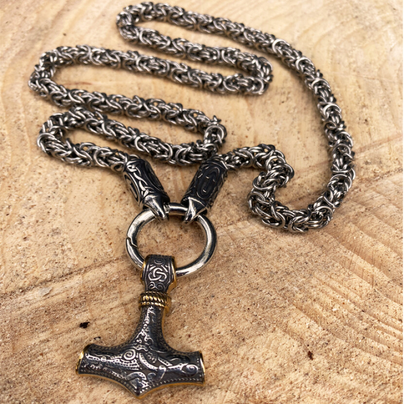 Přívěsek na krk Erik and Sons Thors Hammer - stříbrný