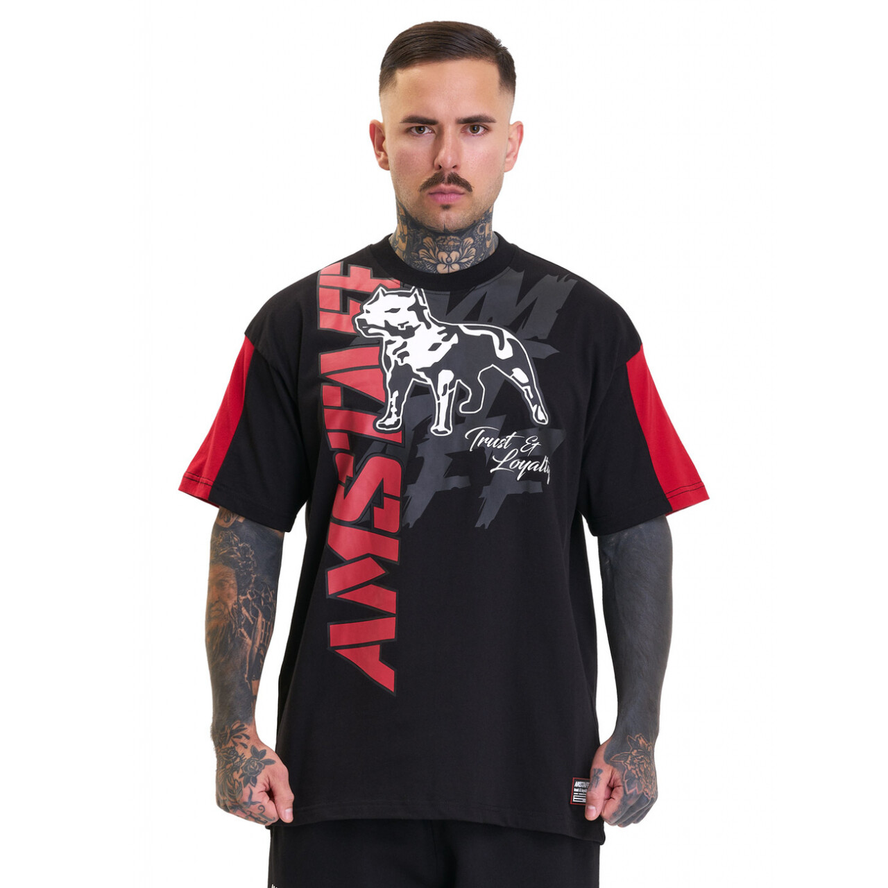Triko pánské Amstaff Gorro - černé-červené, M