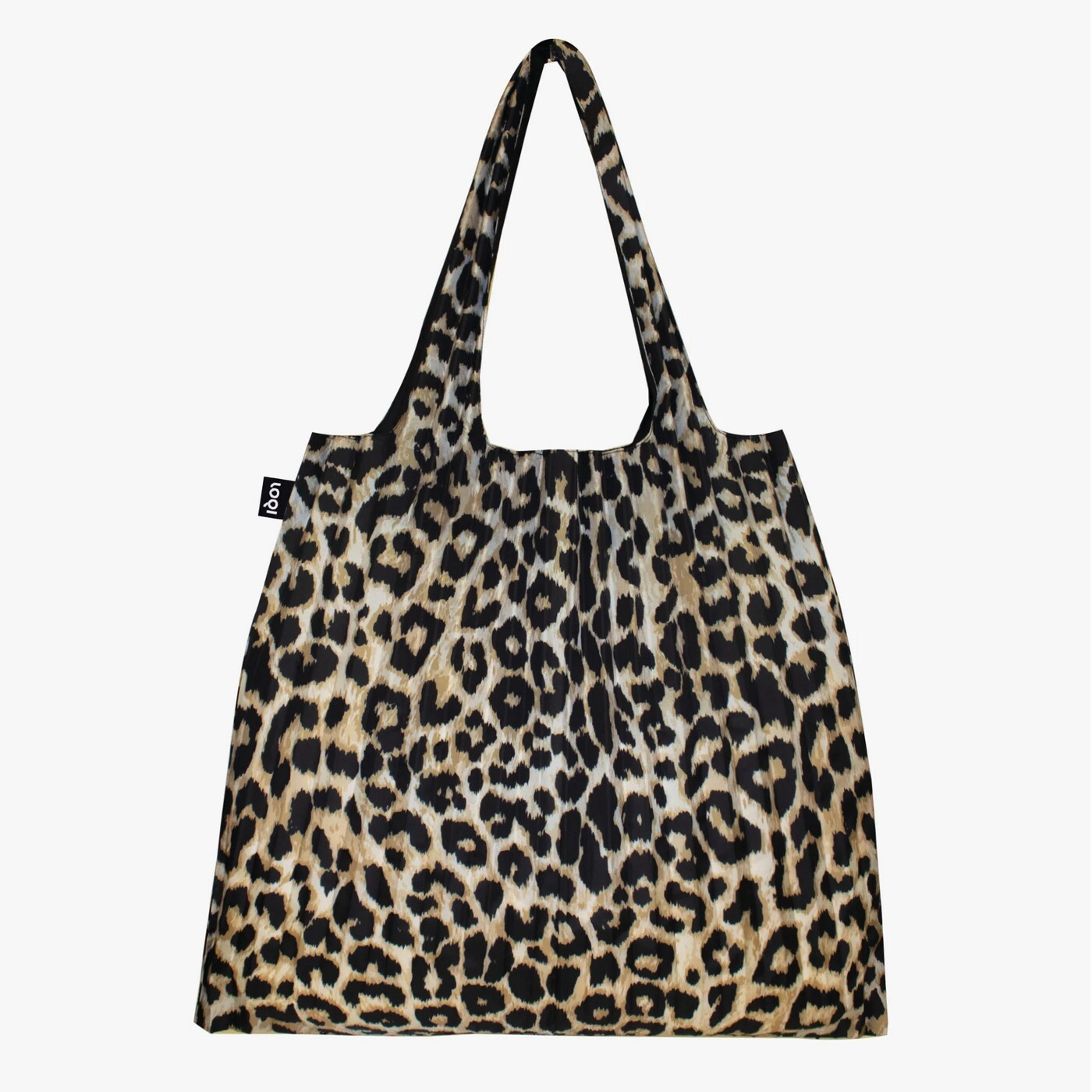 Nákupní taška přes rameno LOQI PLEATED Leopard Dusk