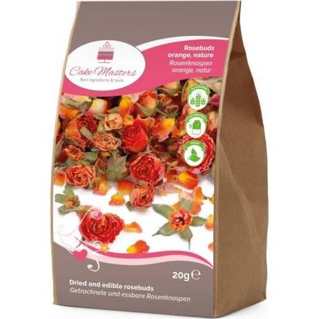 Jedlé květy oranžové růže 20g - Cake Masters