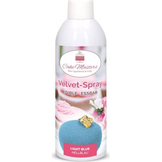 Velvet sprej světle modrý, 400g - Cake Masters