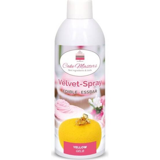 Velvet sprej žlutý, 400g - Cake Masters
