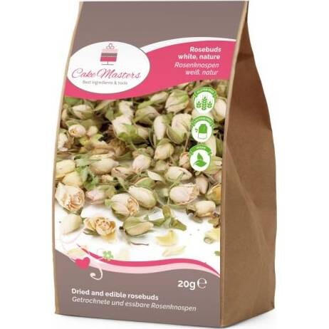 Jedlé květy bílé růžové 20g - Cake Masters