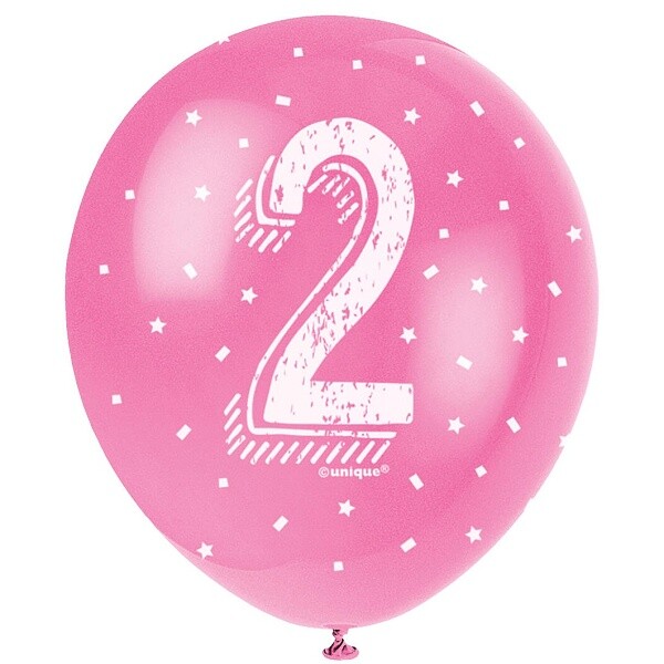 Balónky latexové č. 2 s hvězdičkami 30 cm 5 ks