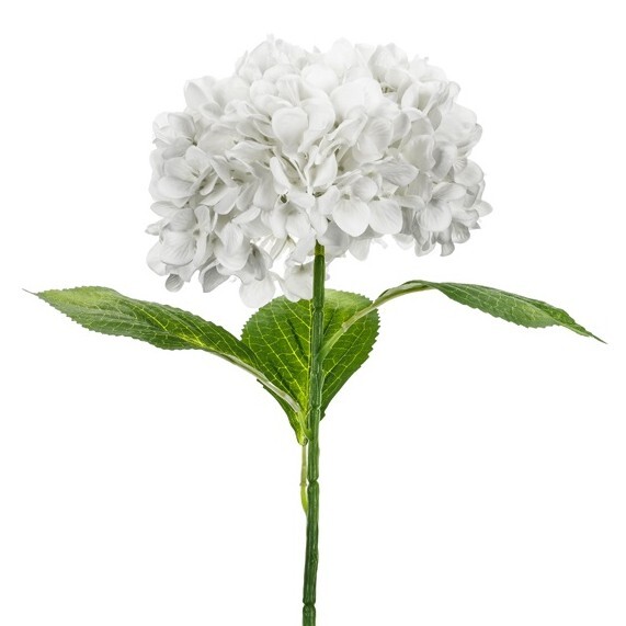 Umělá květina – Hortenzie Premium, 69 cm, bílá