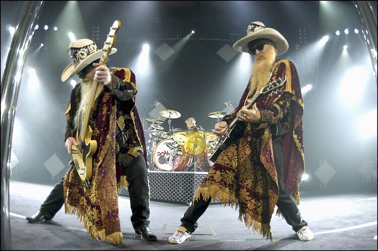 Lionel FLUSIN Plakát, Obraz - ZZ Top at Montreux Jazz Festival, 40 × 26.7 cm