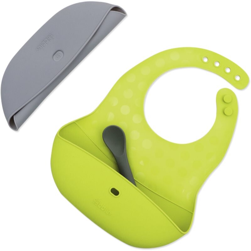 BBLÜV Pöket bryndák s lžičkou Grey/Lime 2 ks