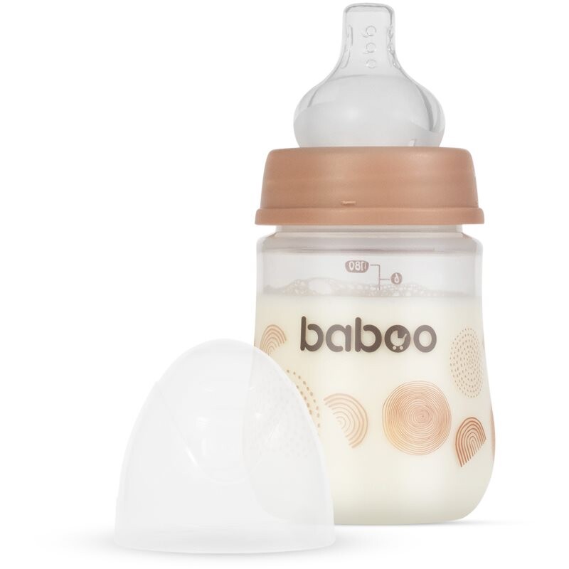 Baboo Anti-colic Feeding Bottle antikoliková lahev pro děti od narození Au Naturale, 0+ months 180 ml
