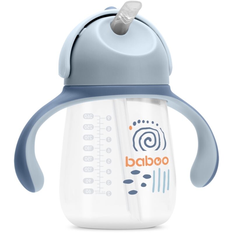 Baboo Cup with Silicone Straw hrnek s brčkem Blue Haze 9m+ 260 ml