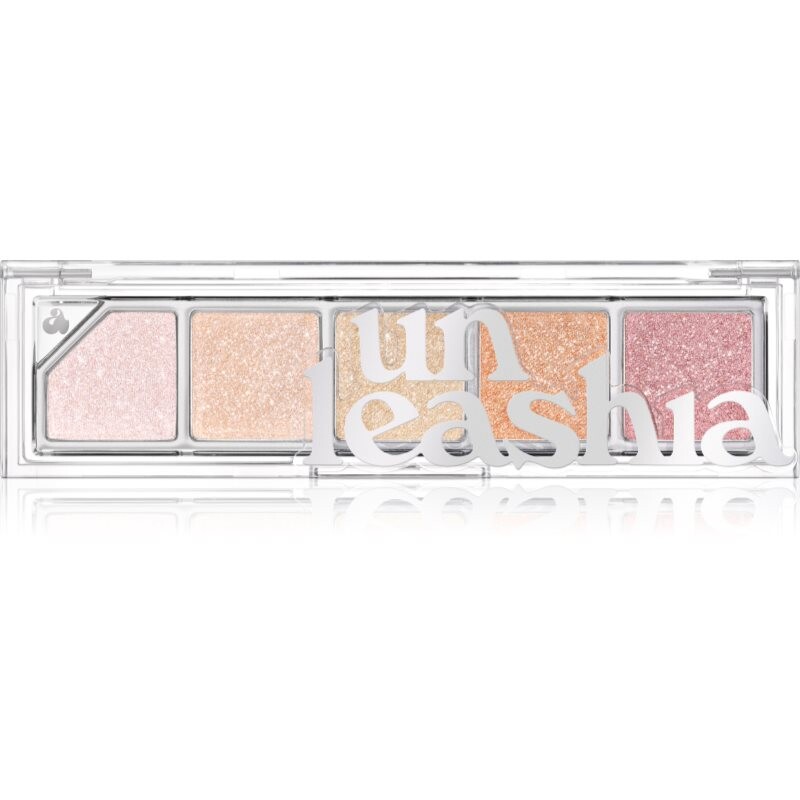 Unleashia Mood Shower Face Palette paletka očních stínů a rozjasňovačů s perleťovým leskem odstín NO.100 Ballerina 1 ks