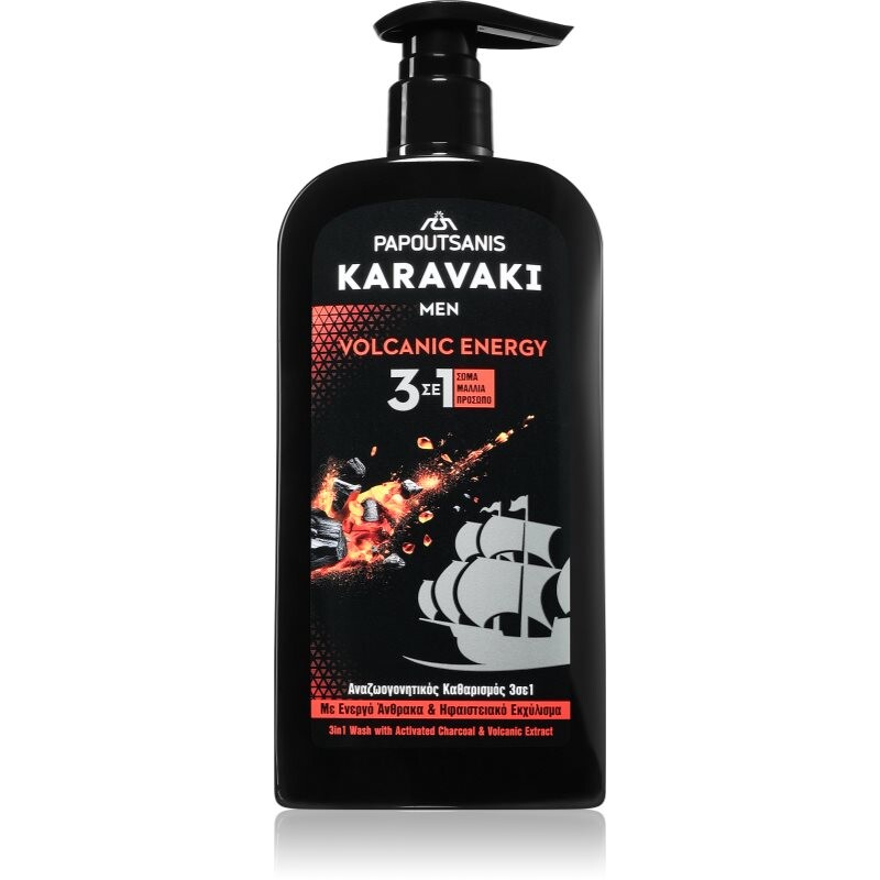 PAPOUTSANIS Karavaki Volcanic Energy čisticí gel 3 v 1 550 ml
