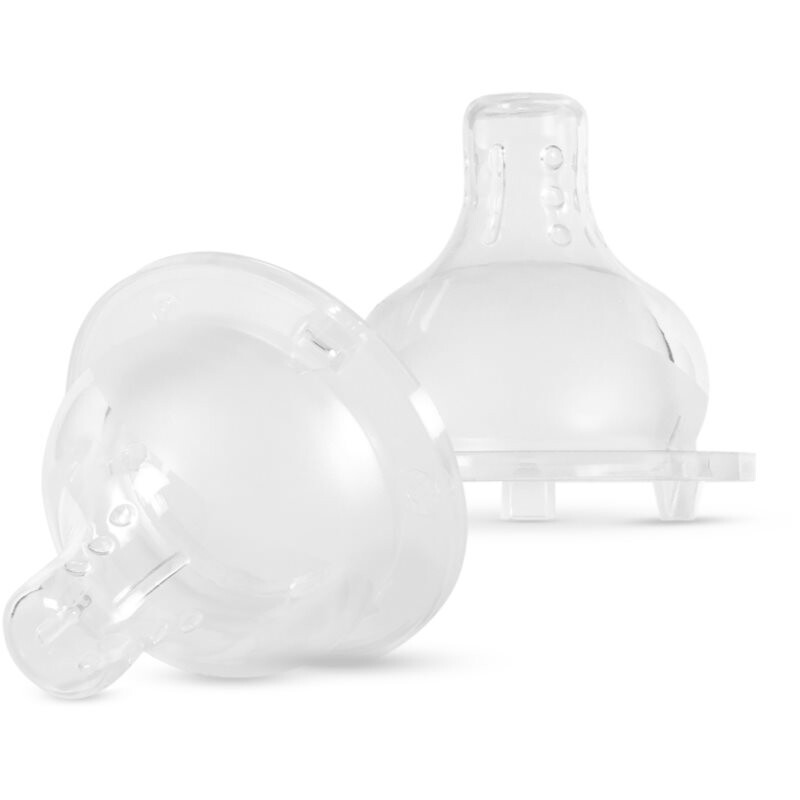 Baboo Premium Silicone Teat Medium Flow savička na láhev 3m+ 2 ks
