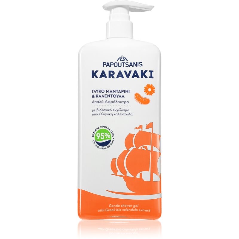PAPOUTSANIS Karavaki Mandarine-Calendula sprchový gel 750 ml