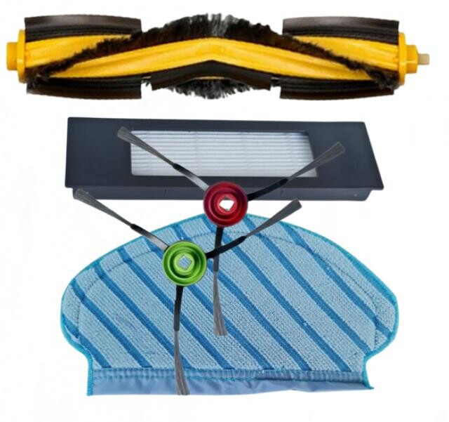 5ks Sada HEPA filtr, kartáče a mop pro ECOVACS Deebot OZMO 950/920, T5