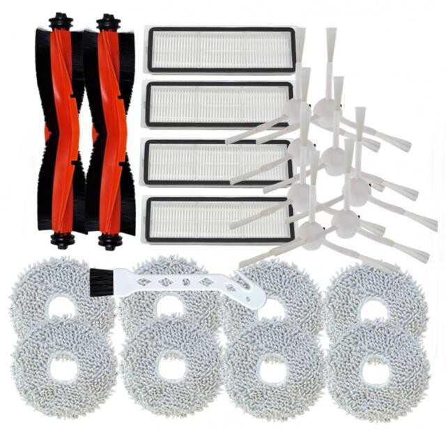 HEPA filtry, kartáče, mopy pro XIAOMI S10+, S20+. X10+, X20 Plus a Dreame, sada 23ks