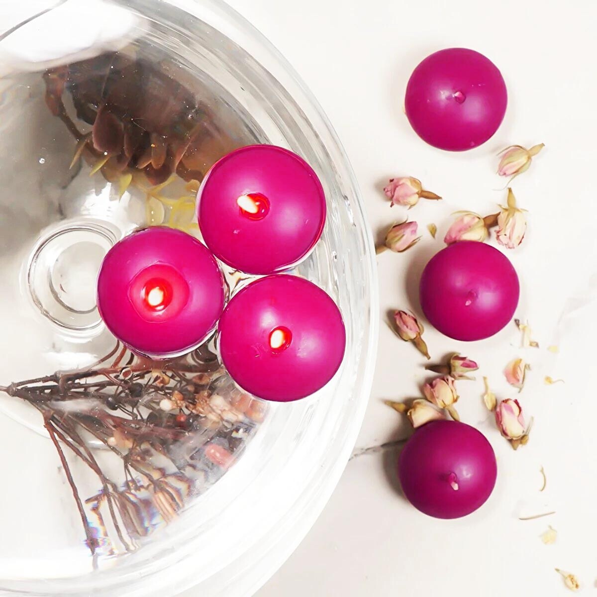 Weltbild Plovoucí svíčka, 10 ks, růžová