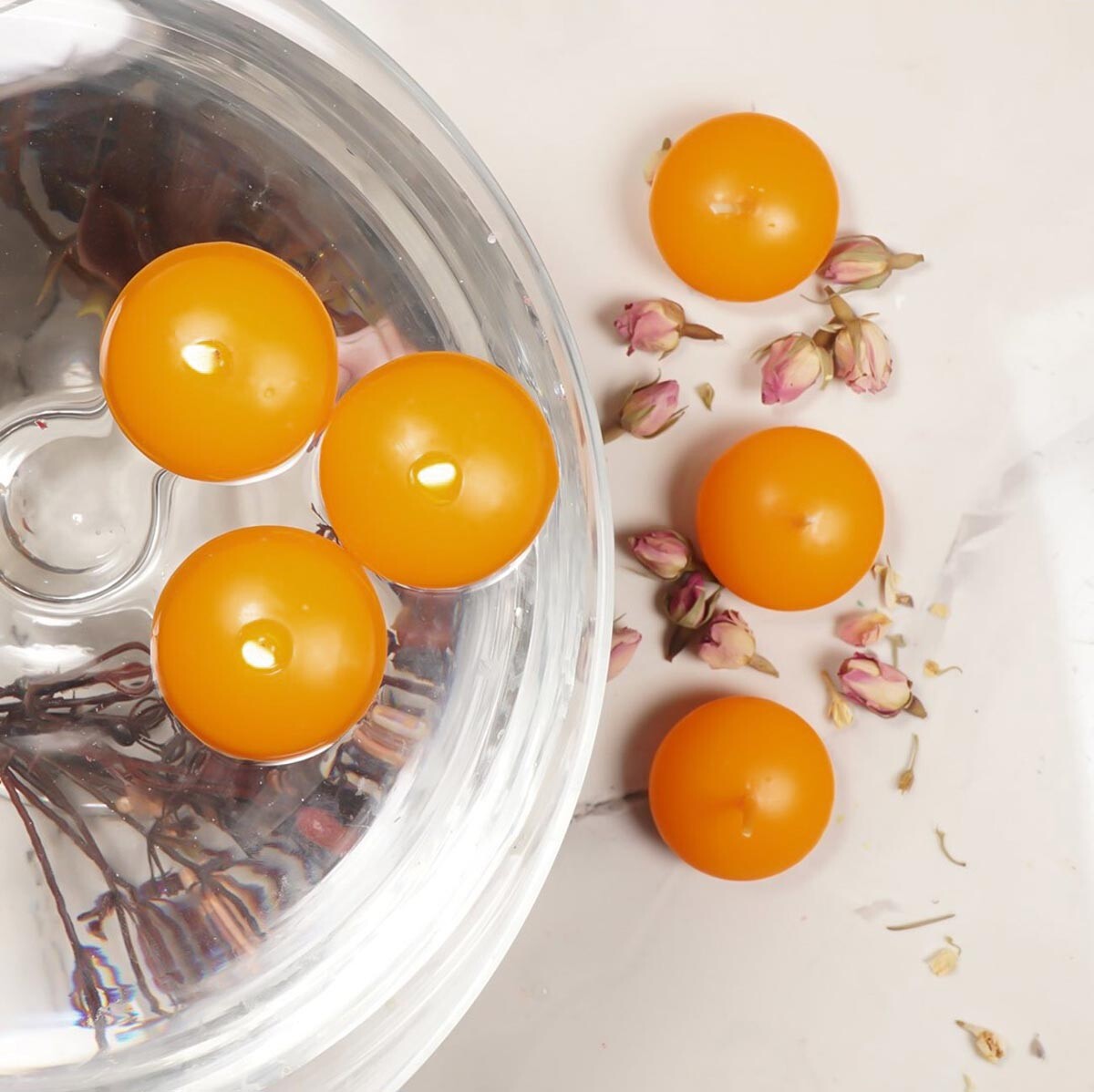 Weltbild Plovoucí svíčka, 10 ks, oranžová