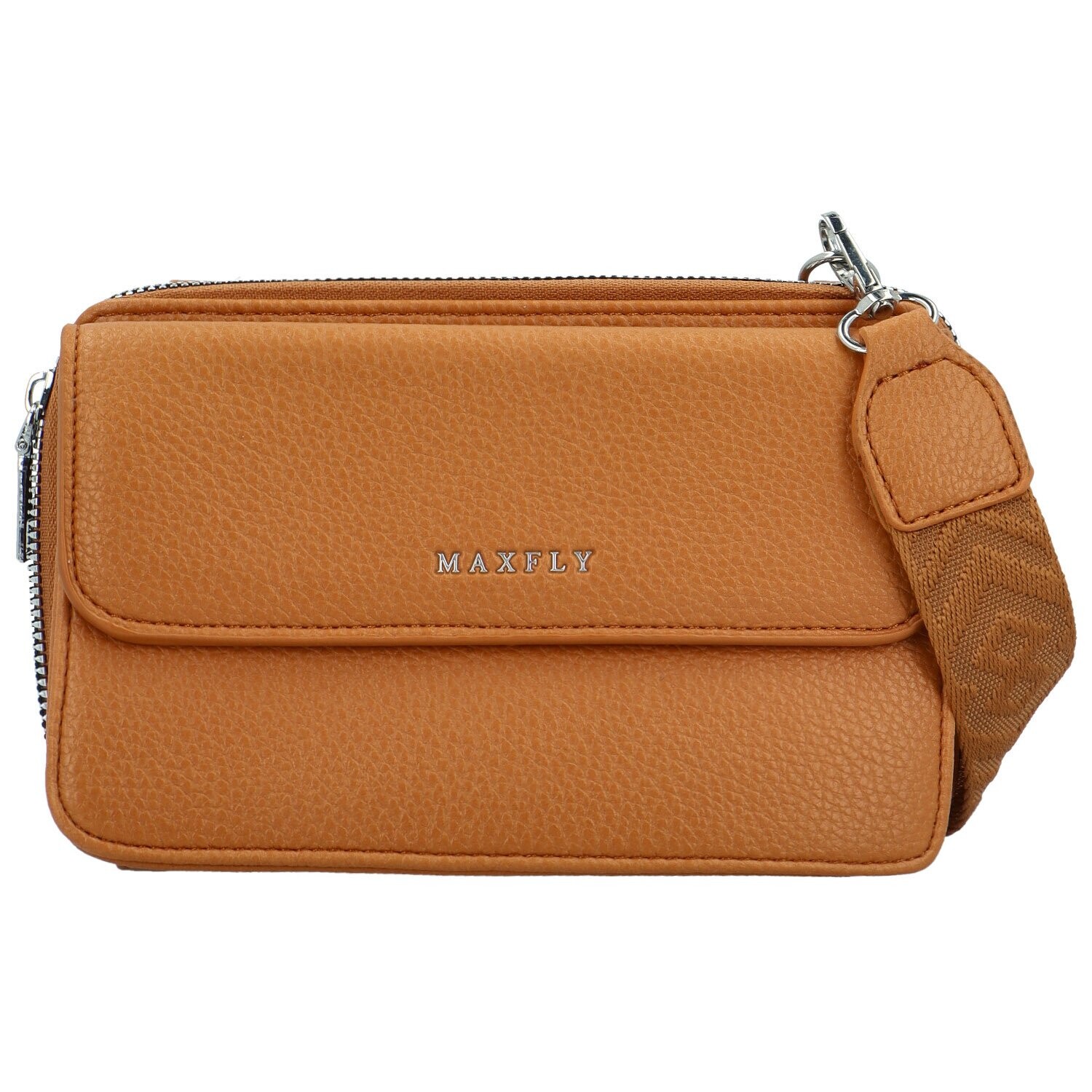 Trendy dámská koženková crossbody peněženka Radola, hnědá