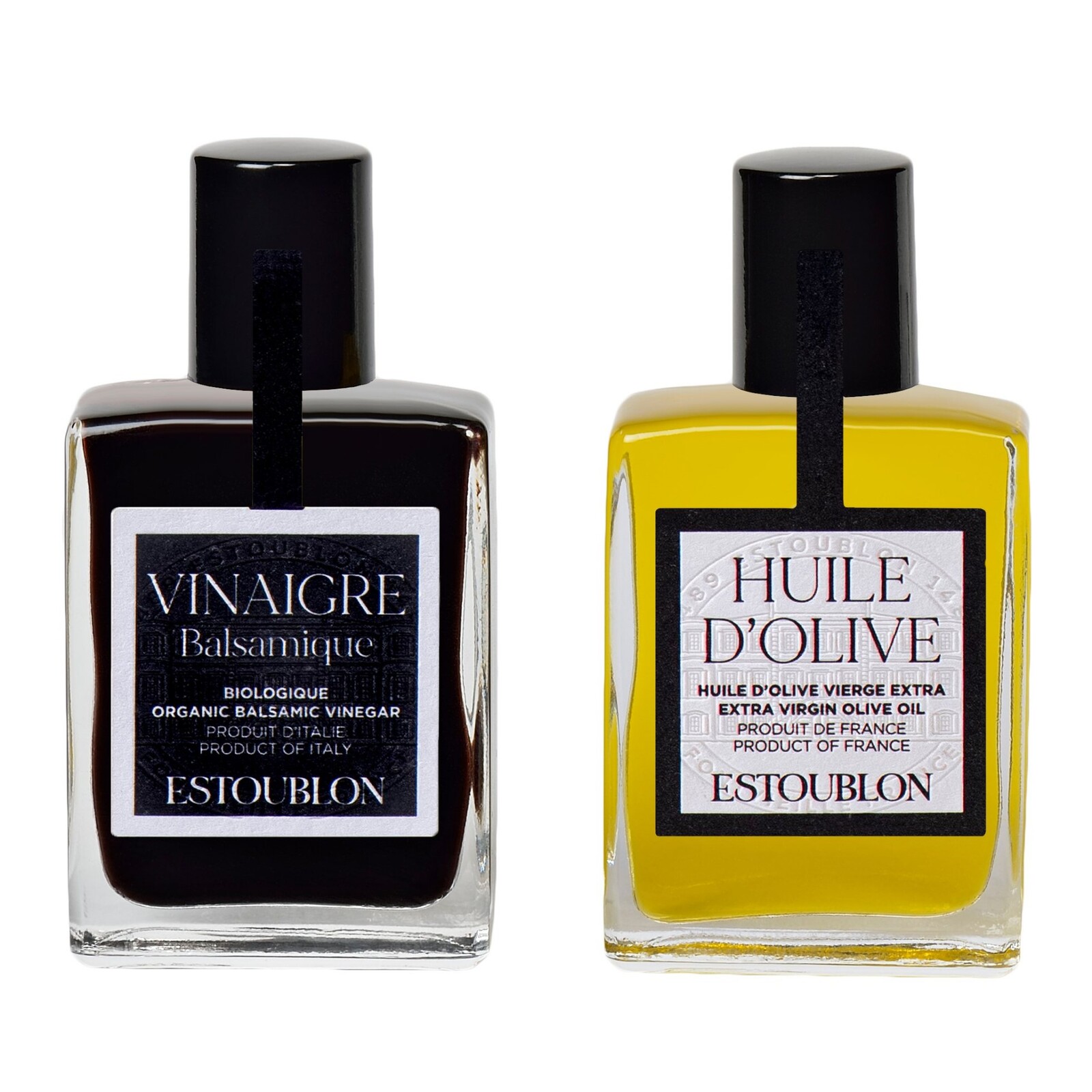 Dárková sada, extra panenský olivový olej & balzamikový ocet, 2 x 15 ml, Estoublon