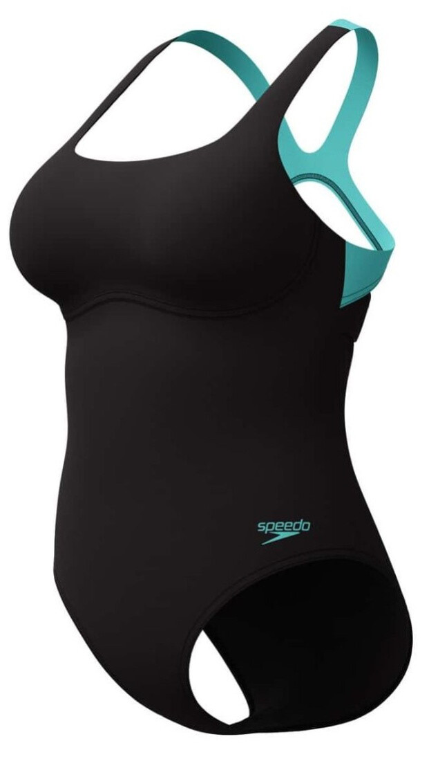 Speedo Flex Band Swim Bra 1 Piece Anthracite Blue XXL - UK40