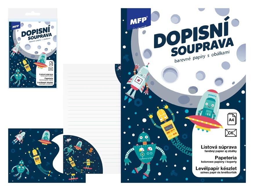 MFP 5550363 Dopisní papír barevný LUX 5+10 (Vesmír)