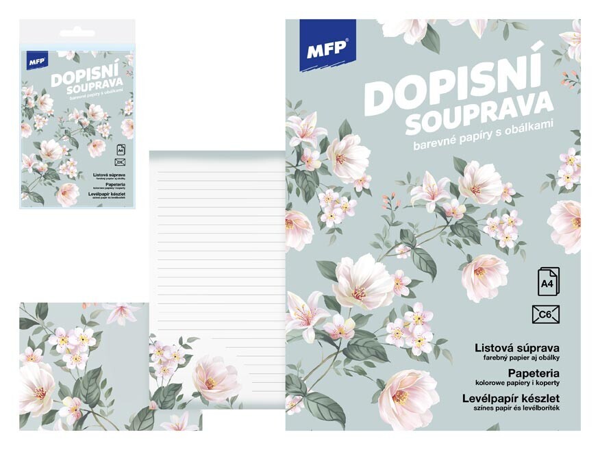 MFP 5550373 Dopisní papír barevný LUX 5+10 (Květy)
