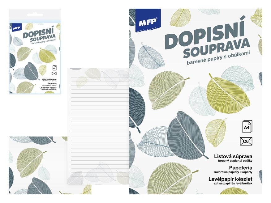 MFP 5550375 Dopisní papír barevný LUX 5+10 (Květy)