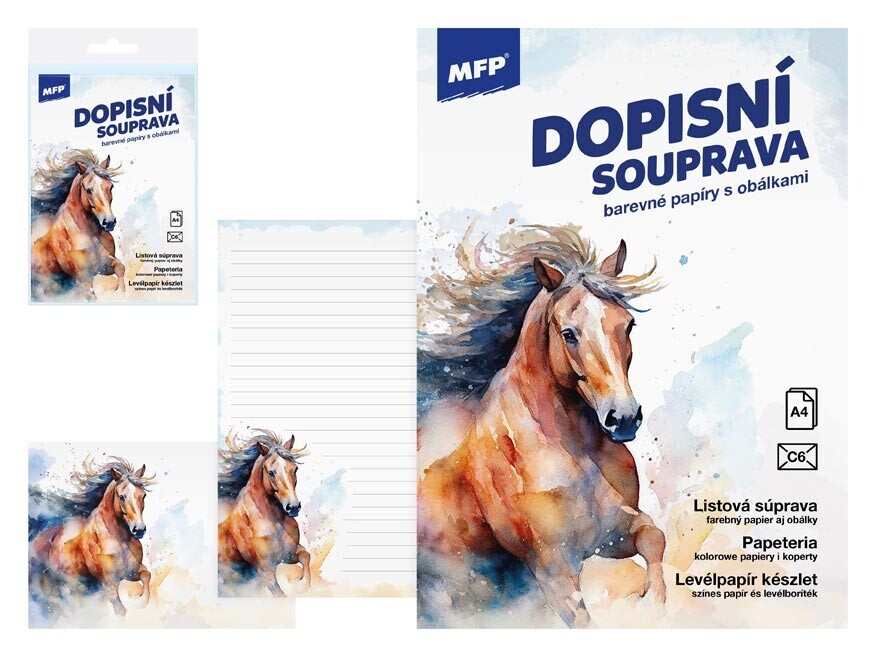 MFP 5550367 Dopisní papír barevný LUX 5+10 (Kůň)