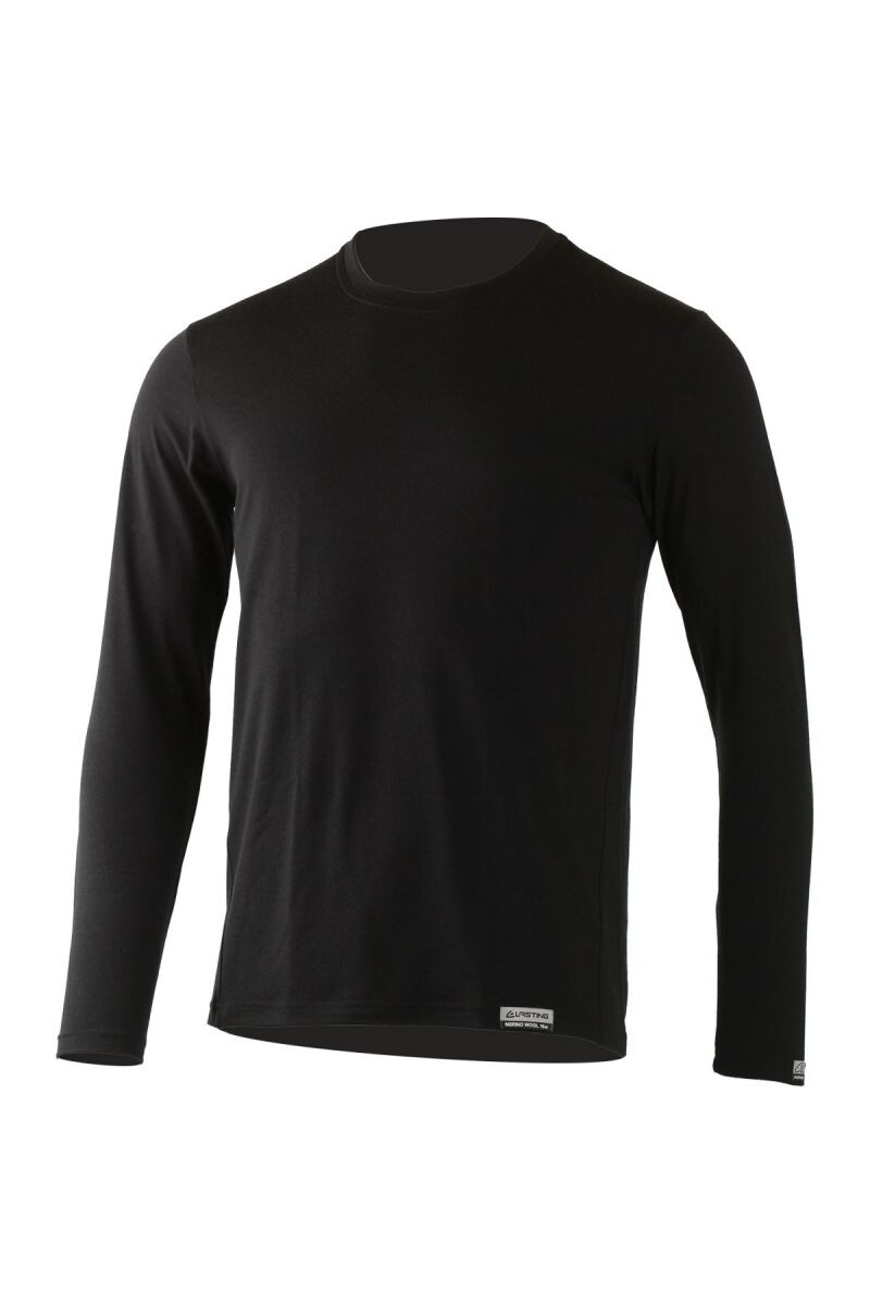 Lasting pánské merino triko ALAN 9090 černé Velikost: L