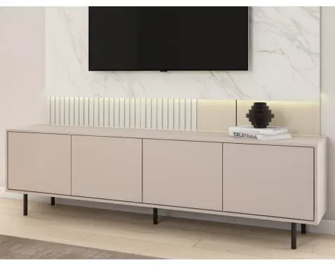 Široká TV skříňka Flax, 200 cm, béžový kašmír