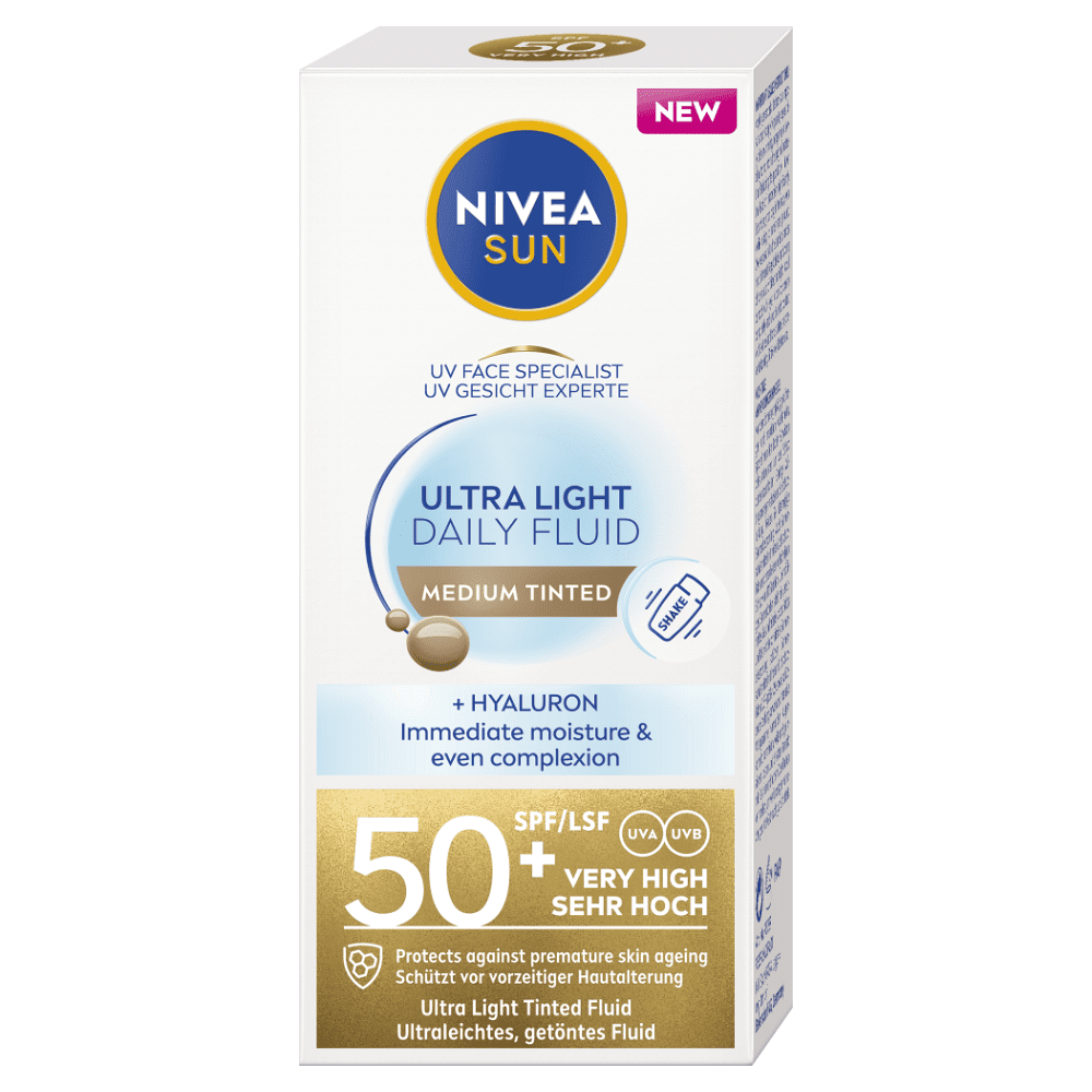 NIVEA Sun Tónovací krém-fluid SPF50+ Střední 40 ml
